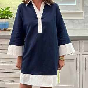 Caryn Lawn Tuckernuck The Carrie Dress Linen Long Sleeve Dress
